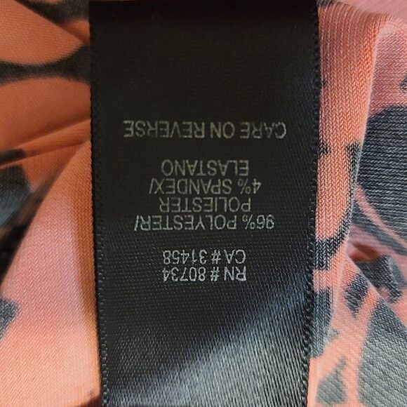 Max & Cleo Halter Dress Floral Orange and Black Size 6 - Picture 5 of 5